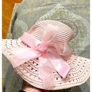 Little girls pink bonnet one size fits all.